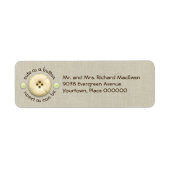 かわいいボタンベビー差出人住所 ラベル (正面)