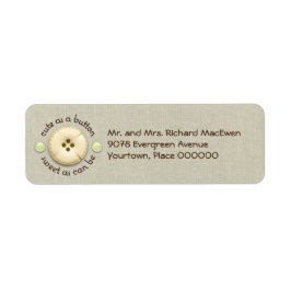 かわいいボタンベビー差出人住所 ラベル