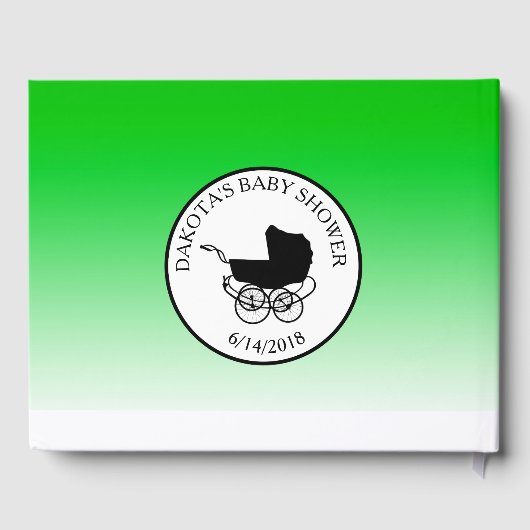 かわいいボタン赤ちゃんシャワー記念ゲストブック ゲストブック (裏面)