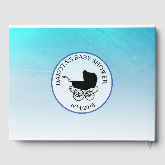 かわいいボタン赤ちゃんシャワー記念ゲストブック ゲストブック (裏面)