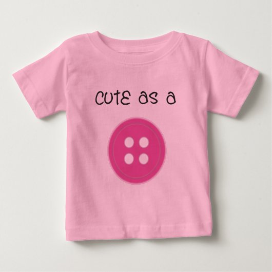かわいいボタン – 少女 ベビーTシャツ (正面)