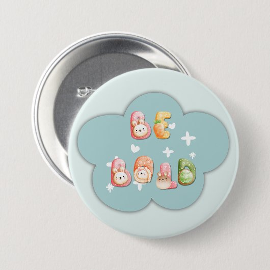 かわいいボタン | Be はっきりした 缶バッジ (正面&裏面)