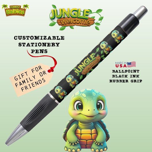 かわいいボックス亀、リクガメの学校用品 🐢 ボールペン