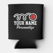 かわいいボッチェボール漫画プリント名前をカスタムする 缶クーラー (正面)