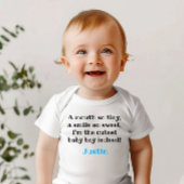 かわいいボディスーツ、男の赤ちゃん引用文と名前 ベビーボディスーツ