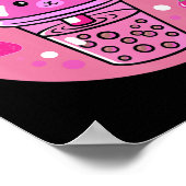 かわいいボバカップストロベリーアニメバブルティーかわいい ポスター (角)