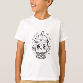 かわいいボバティーぬりえ Tシャツ (正面)