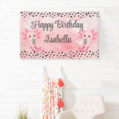 かわいいボバティーアクソロトルパーティー背景バナー 横断幕 (インサイチュ)