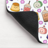 かわいいボバティーパターン マウスパッド (コーナー)