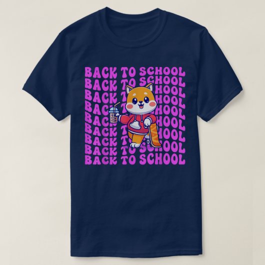 かわいいボバティー新学期ハッピーファースト・デイ1st o tシャツ (デザイン正面)