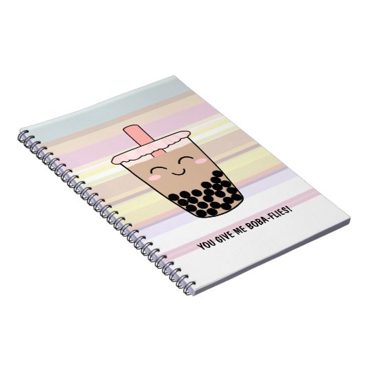 かわいいボバミルクティーパンノート ノートブック (右側)