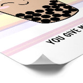 かわいいボバミルクティーパンプンポスター ポスター (角)