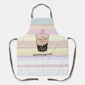 かわいいボバミルクティープンオールオーバープリントエプロン エプロン (正面)