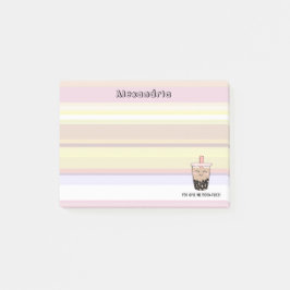 かわいいボバミルクティープンポストイットノート ポストイット