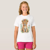 かわいいボブキャットの赤ちゃん Tシャツ (正面フル)