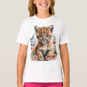 かわいいボブキャットカブ Tシャツ (正面)