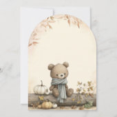 かわいいボヘミアンの秋の誕生日　私たちの小さなかぼちゃの誕生日 招待状 (裏面)