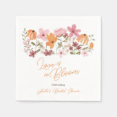 かわいいボヘミアンの草原の小さな野の花のブライズシャワー スタンダードカクテルナプキン (正面)