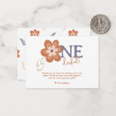 かわいいボヘミアンダイジー感謝カード ノートカード (正面/裏面インサイチュ)