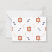 かわいいボヘミアンダイジー感謝カード ノートカード (裏面)