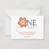 かわいいボヘミアンダイジー感謝カード ノートカード (正面)