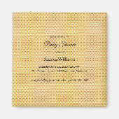 かわいいボヘミアンベビーシャワーニュートラル、カスタマイズ可能 マグネット (正面)