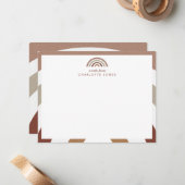 かわいいボヘミアンレインボーキッズステーショナリー ノートカード (正面/裏面インサイチュ)