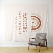 かわいいボヘミアンレインボー陶土ベビーシャワームーンスター タペストリー (インサイチュ(横))