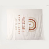 かわいいボヘミアンレインボー陶土ベビーシャワームーンスター タペストリー (正面(横))