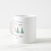 かわいいボヘミアン風 初めてのクリスマス一緒 マグカップ (正面左)