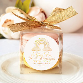 かわいいボホお洒落レインボーガールベビーシャワー ラウンドシール