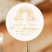 かわいいボホお洒落レインボーガールベビーシャワー ラウンドシール