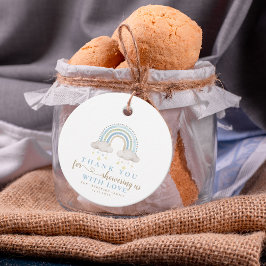 かわいいボホお洒落レインボーボーイ赤ちゃんシャワー フェイバータグ