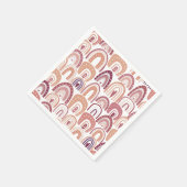 かわいいボホのレインボーパターン スタンダードカクテルナプキン (角)