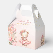 かわいいボホの水の色テディベア女の子ベビーシャワー フェイバーボックス (裏面サイド)