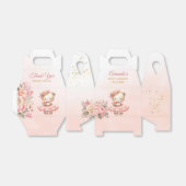 かわいいボホの水の色テディベア女の子ベビーシャワー フェイバーボックス (折り畳みなし)