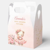 かわいいボホの水の色テディベア女の子ベビーシャワー フェイバーボックス (オープン)