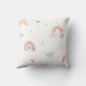 かわいいボホの虹と雲 クッション (裏面)