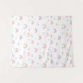 かわいいボホの虹と雲 タペストリー (正面(横))