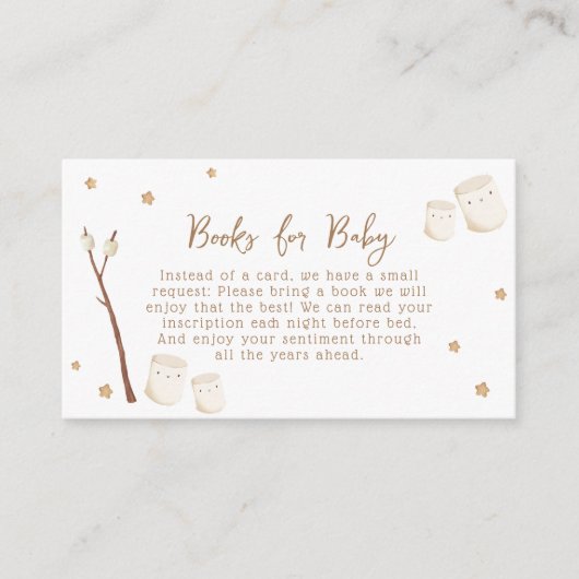 かわいいボホのmoreおもしろいが赤ちゃんシャワー用の本を星に エンクロージャーカード (正面)