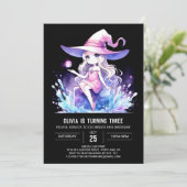 かわいいボホウィザード誕生日 招待状 (スタンド正面)