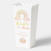 かわいいボホウォーターの色女の子ベビーシャワーポップコーン フェイバーボックス (裏面)