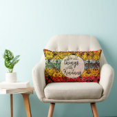 かわいいボホウォーターカラーやさしさ感動的引用文 ランバークッション (椅子)