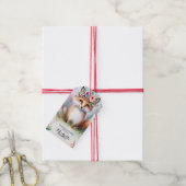 かわいいボホウォーターカラーウッドランドキツネ誕生日パーティー ギフトタグ (より糸付き)