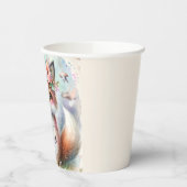 かわいいボホウォーターカラーウッドランドキツネ誕生日パーティー 紙コップ (左)