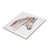 かわいいボホウォーター色ヒッピー馬デザイン タイル (側面)