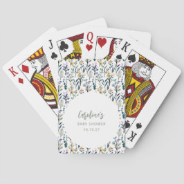 かわいいボホウォーター色ワイルドフラワーベビーシャワーカスタム トランプ