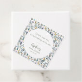 かわいいボホウォーター色ワイルドフラワーベビーシャワーカスタム フェイバータグ (インサイチュ)