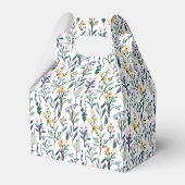 かわいいボホウォーター色ワイルドフラワーベビーシャワーカスタム フェイバーボックス (裏面サイド)