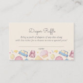 かわいいボホオムツラッフルベビーシャワー エンクロージャーカード (正面)